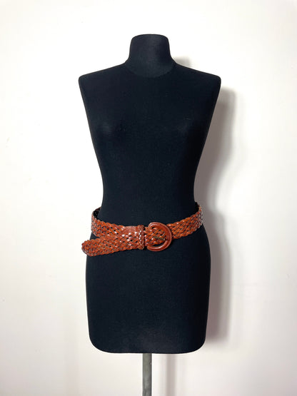 Ceinture en cuir tressé