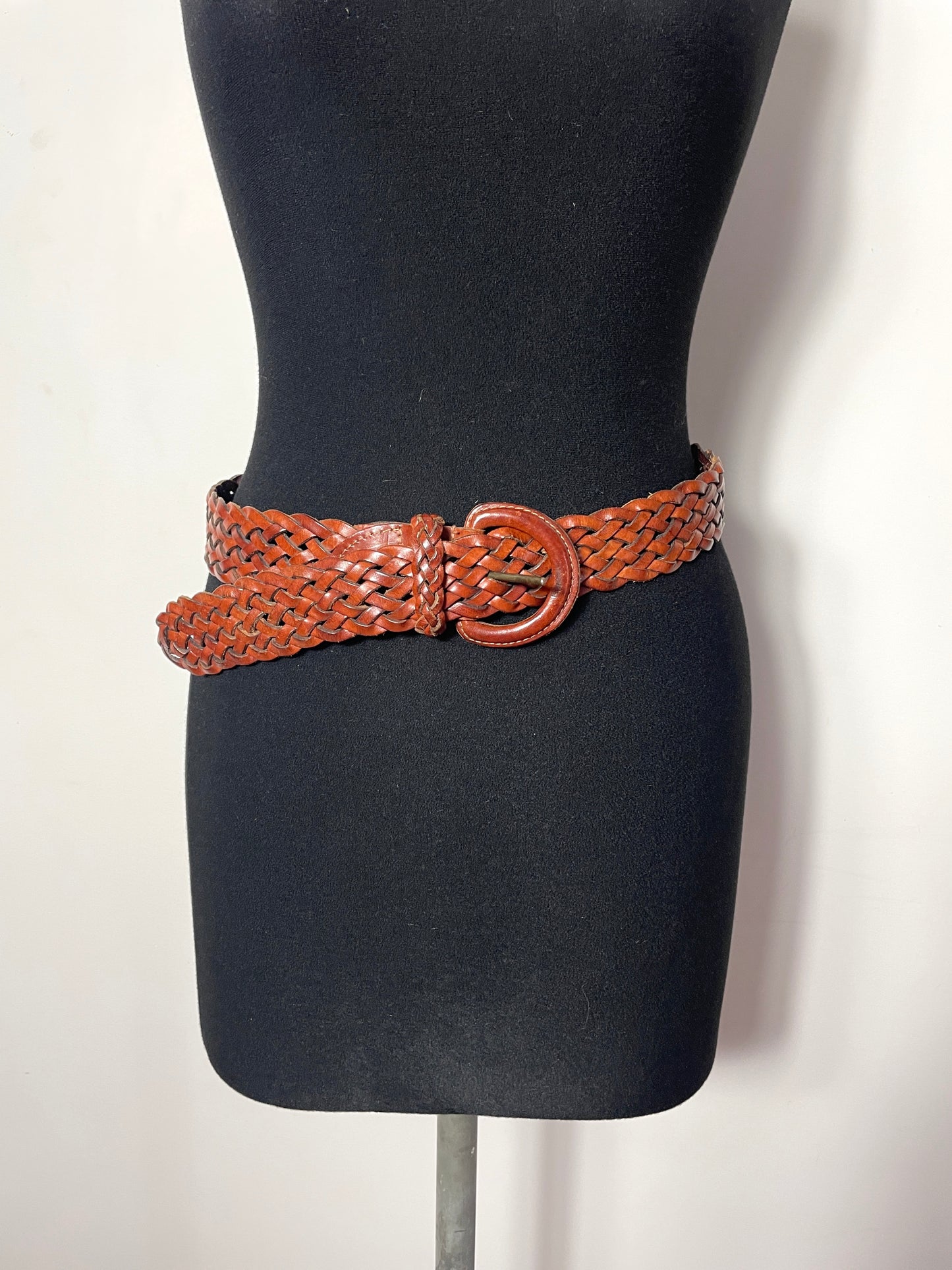 Ceinture en cuir tressé