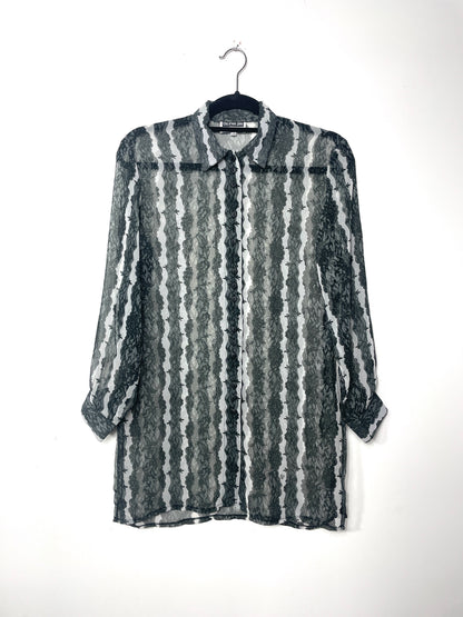 Chemise y2k imprimé dentelle