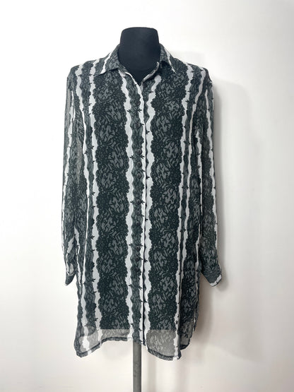 Chemise y2k imprimé dentelle