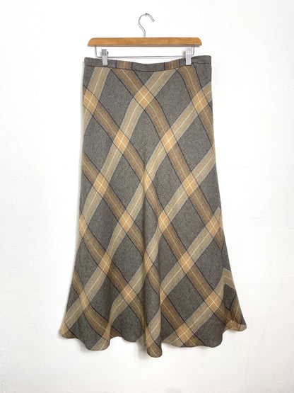 Jupe longue à carreaux