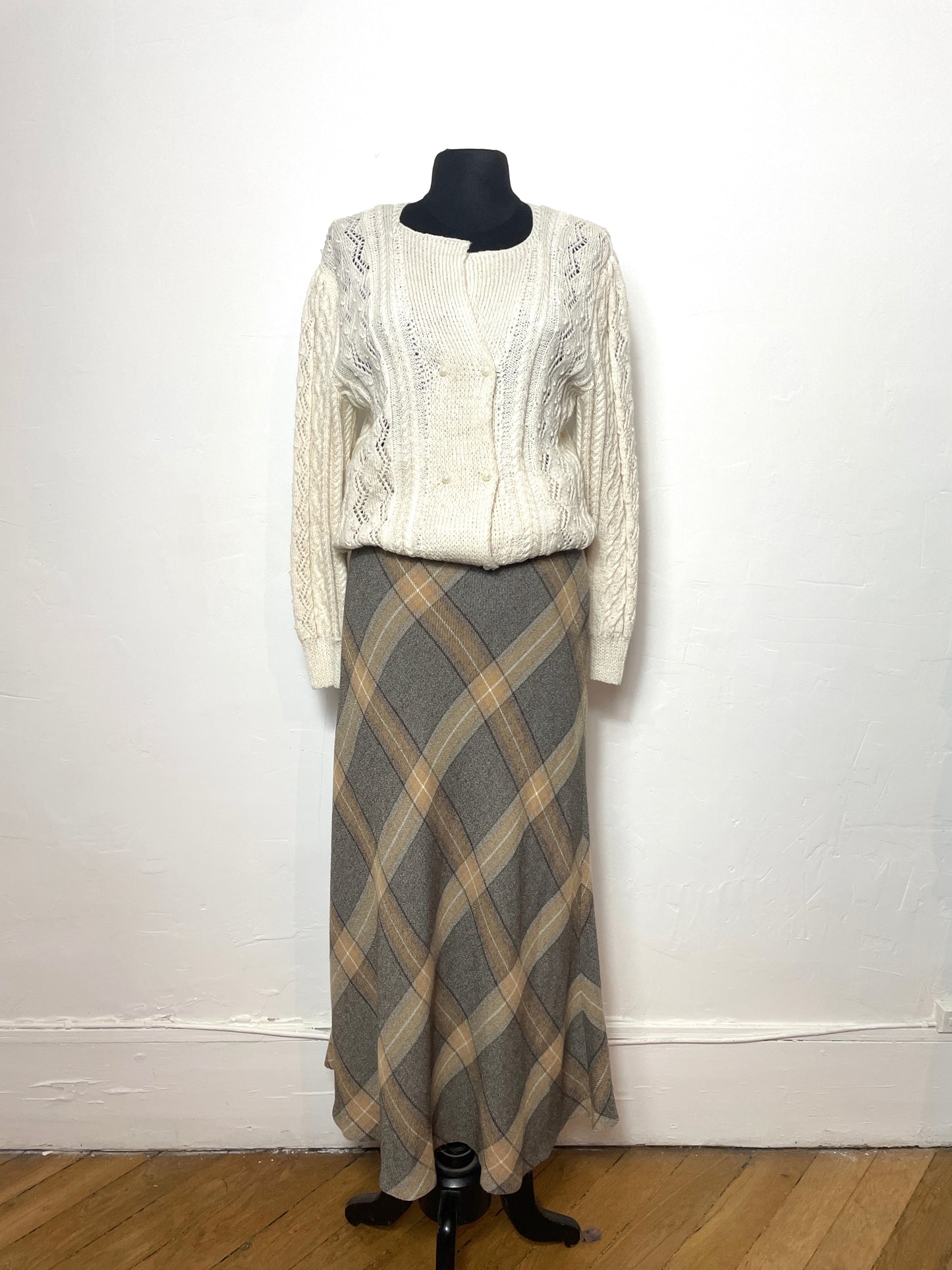 Jupe longue à carreaux