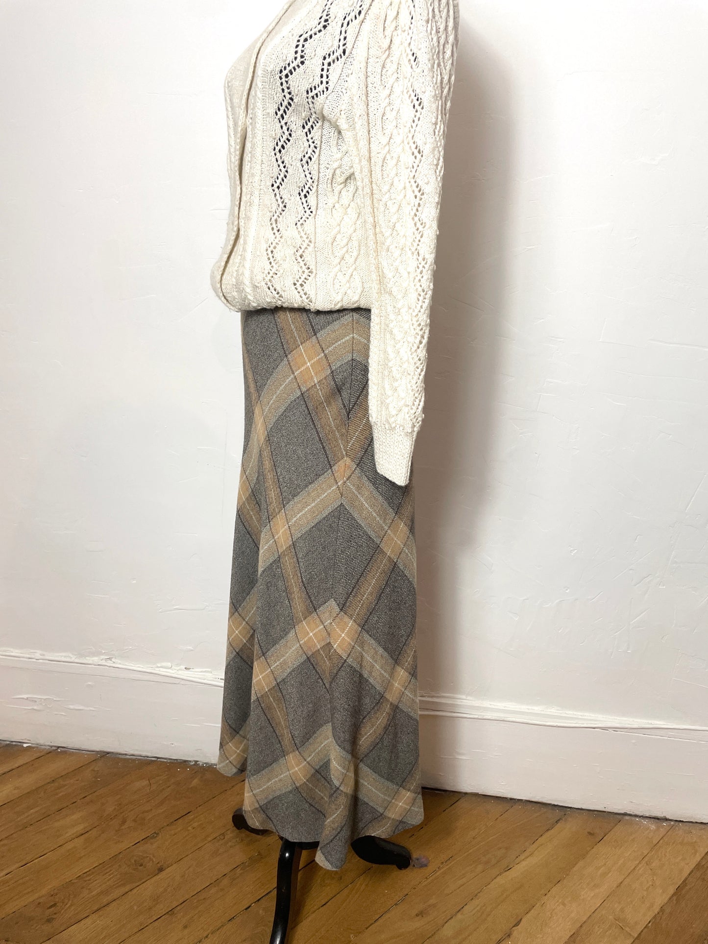 Jupe longue à carreaux