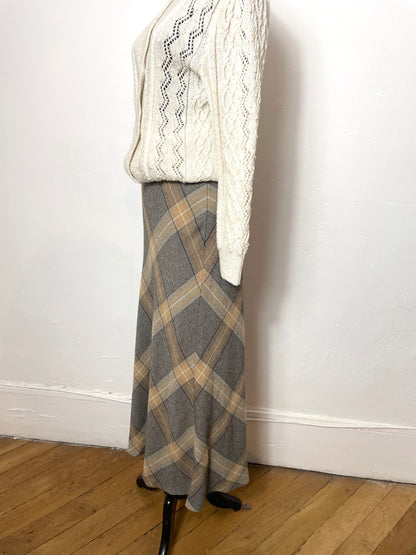 Jupe longue à carreaux