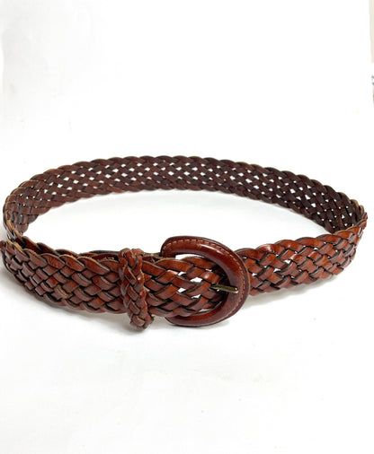 Ceinture en cuir tressé