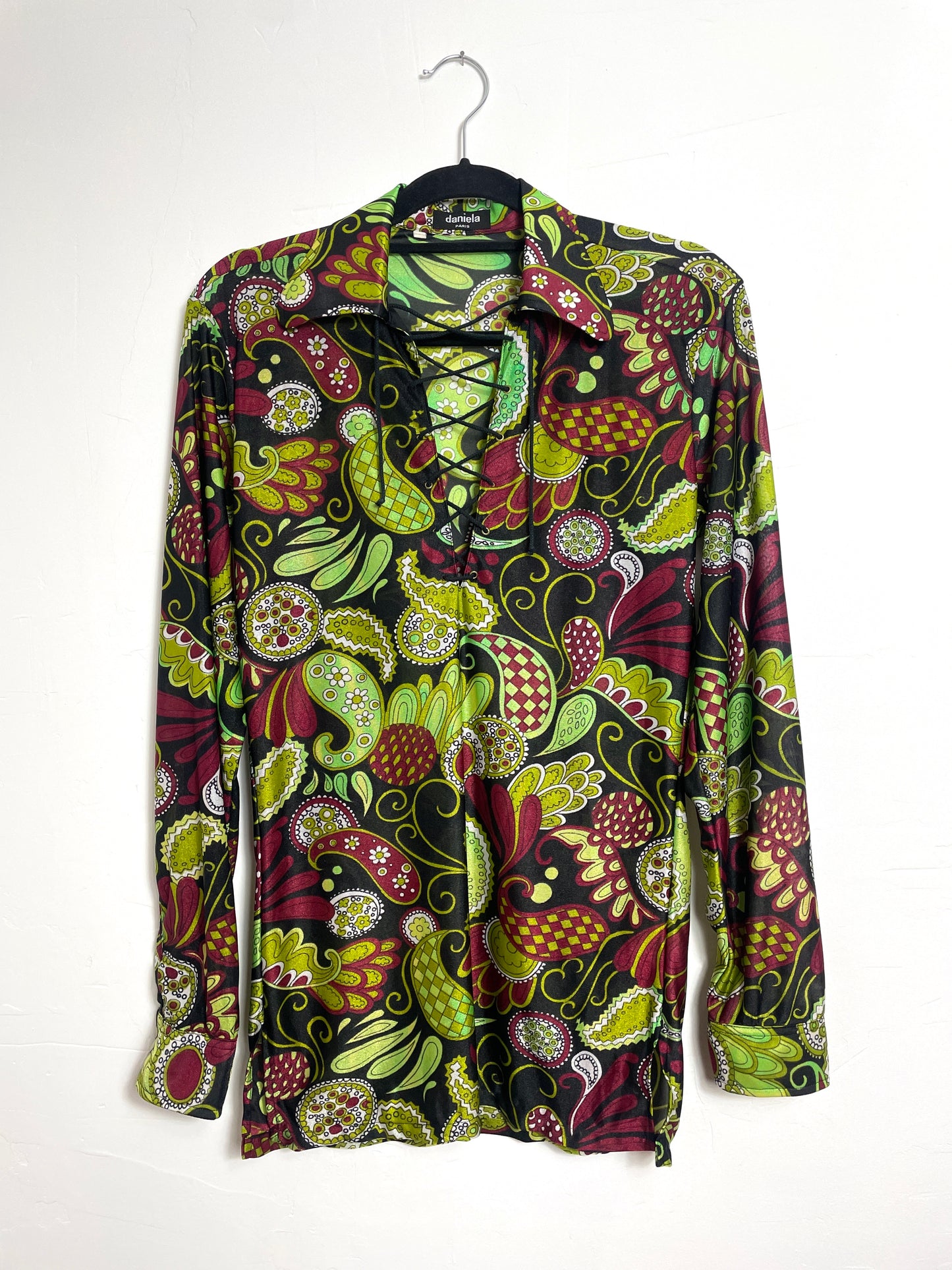 Blouse 70s imprimée