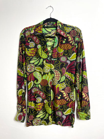 Blouse 70s imprimée