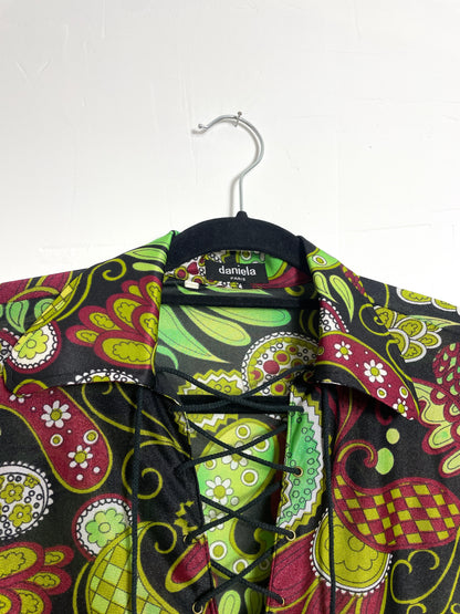 Blouse 70s imprimée