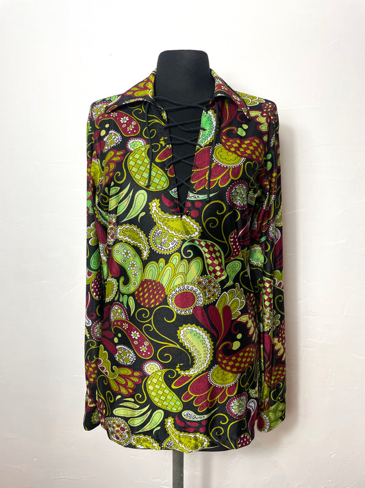 Blouse 70s imprimée