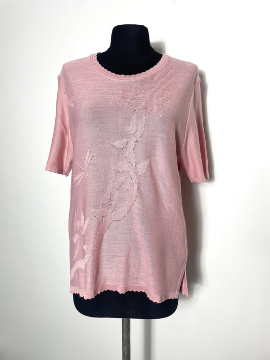 Top en maille rose 42/44