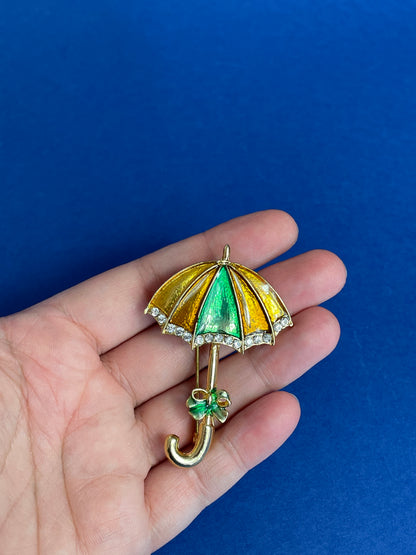 Broche vintage parapluie
