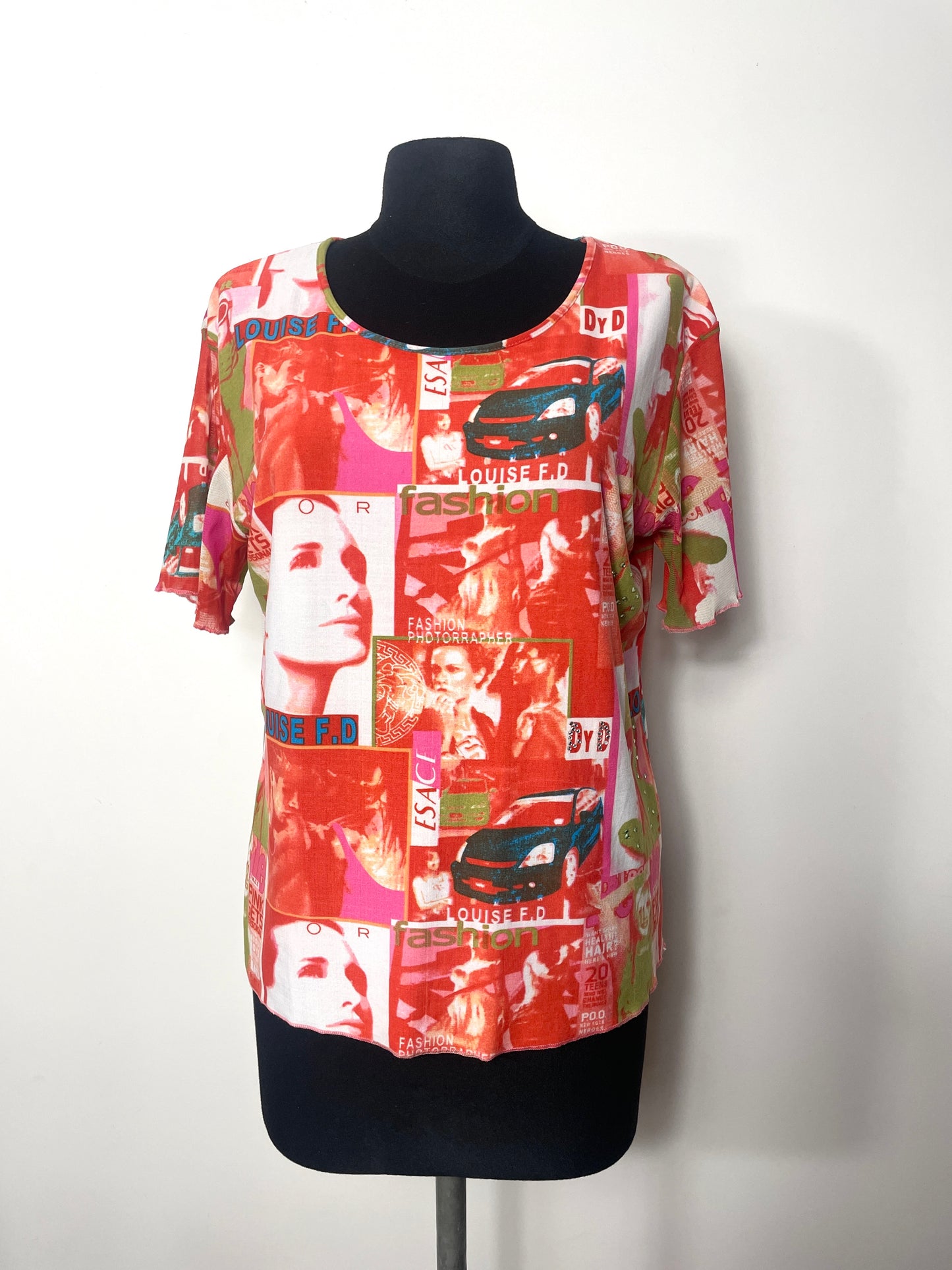 T-shirt y2k en mesh