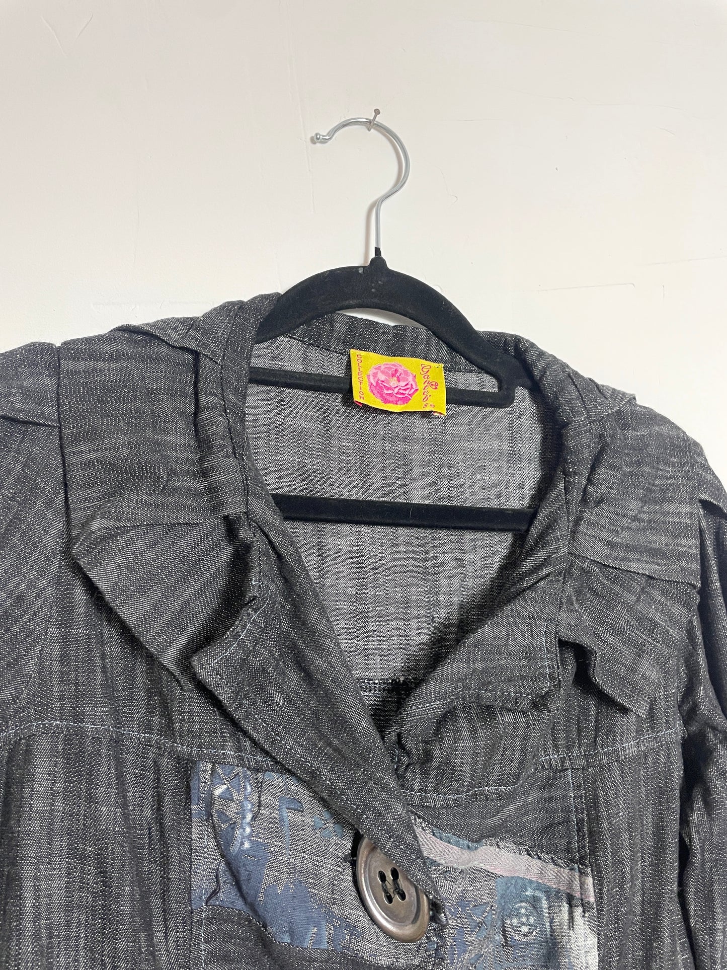 Veste en jean y2k patchwork