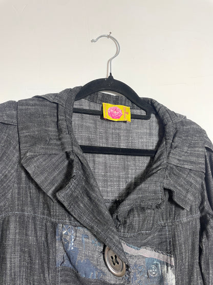 Veste en jean y2k patchwork