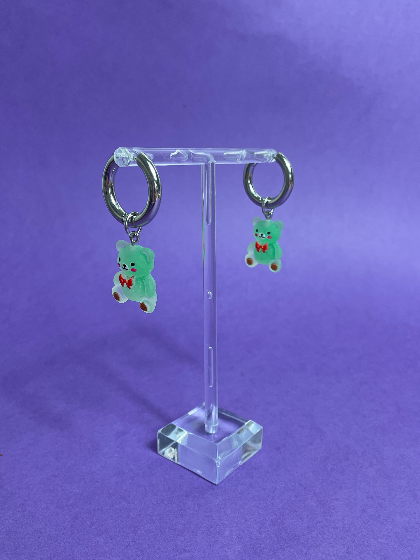 Boucles d'oreilles ours verts