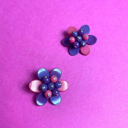 Clips fleurs 60's