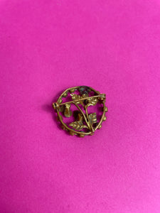 Broche vintage à strass