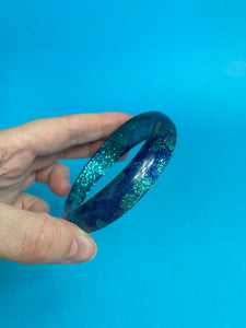 Bracelet à paillettes bleu