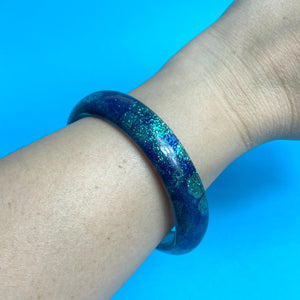 Bracelet à paillettes bleu