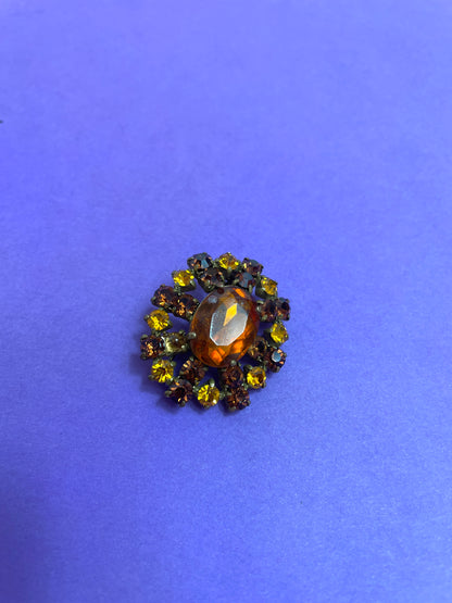 Broche vintage orange