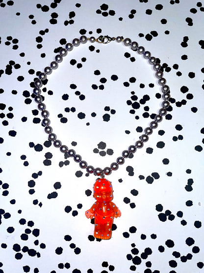 Collier perles Babies orange