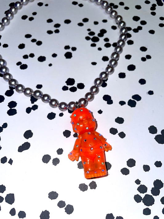 Collier perles Babies orange