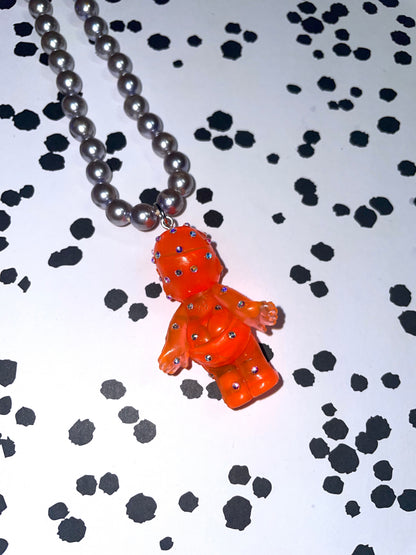 Collier perles Babies orange
