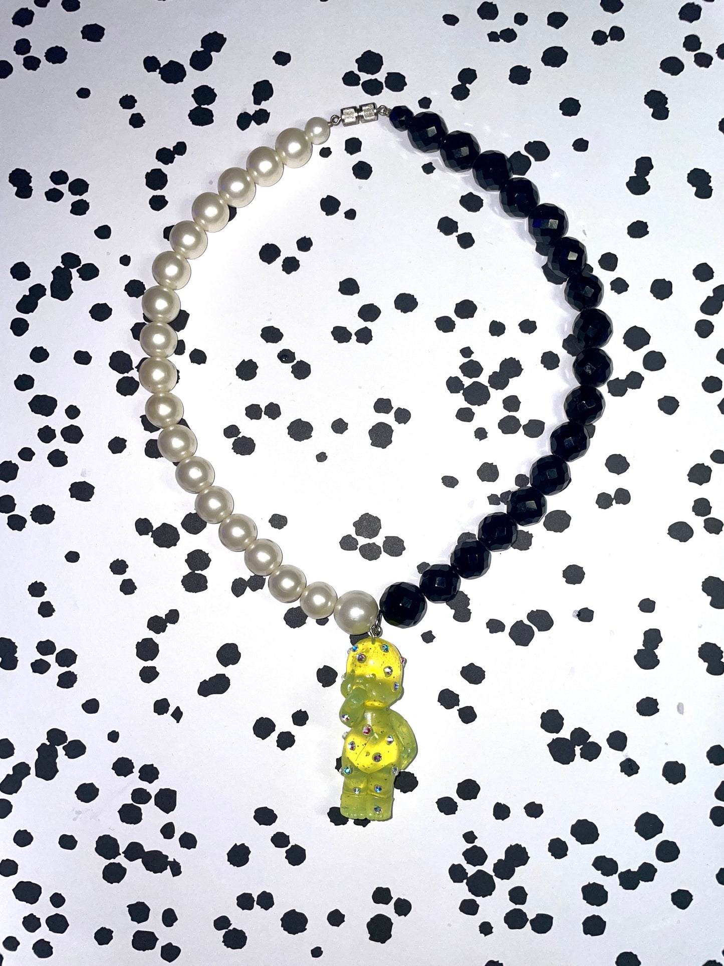 Collier perles Babies jaune
