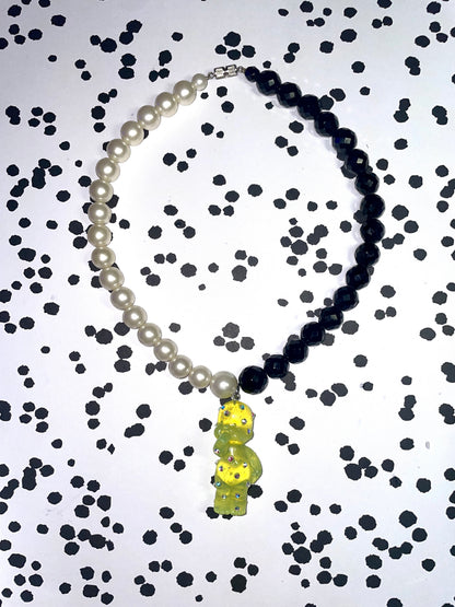 Collier perles Babies jaune