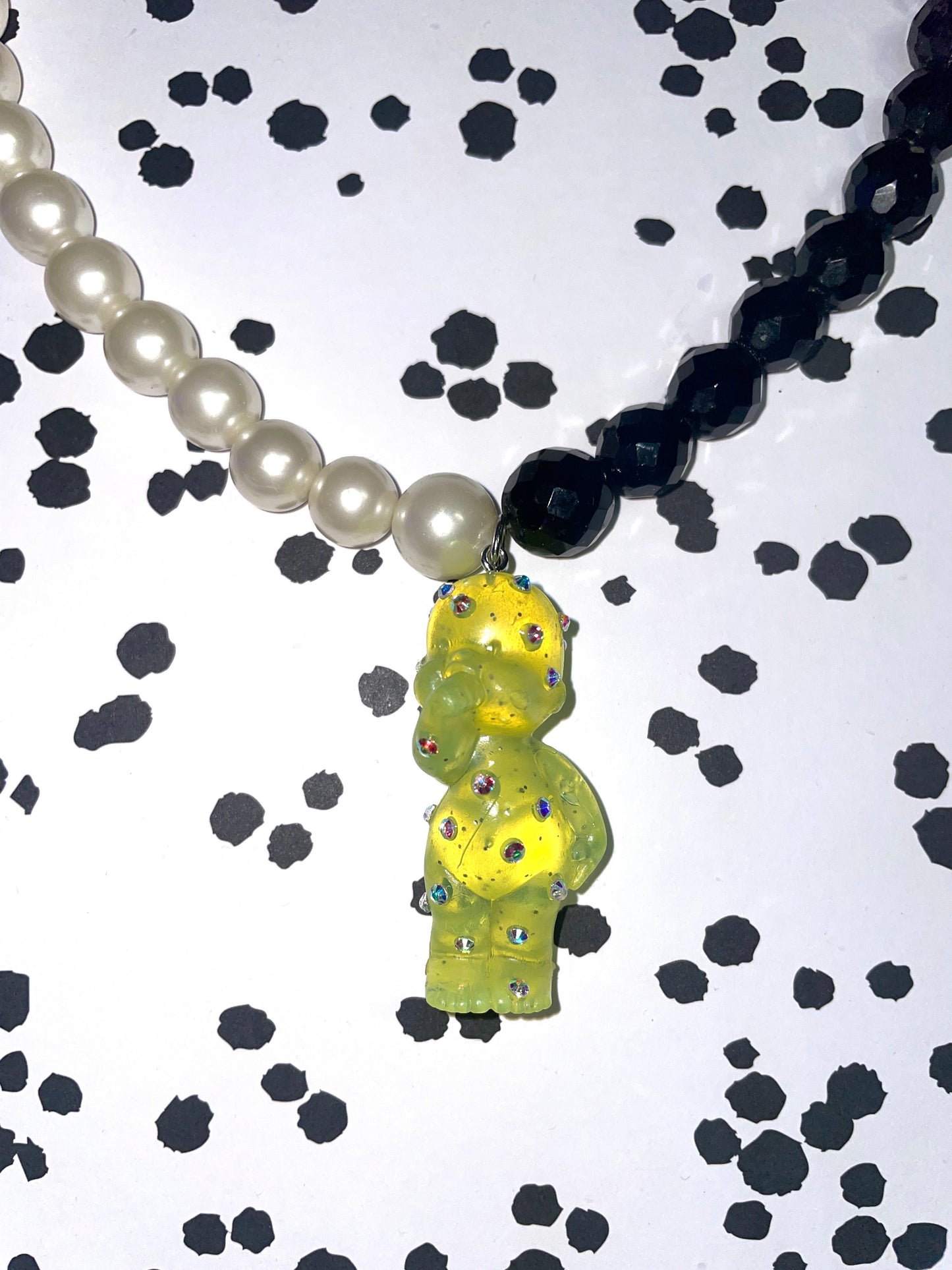 Collier perles Babies jaune