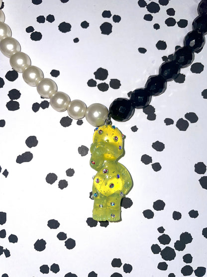 Collier perles Babies jaune