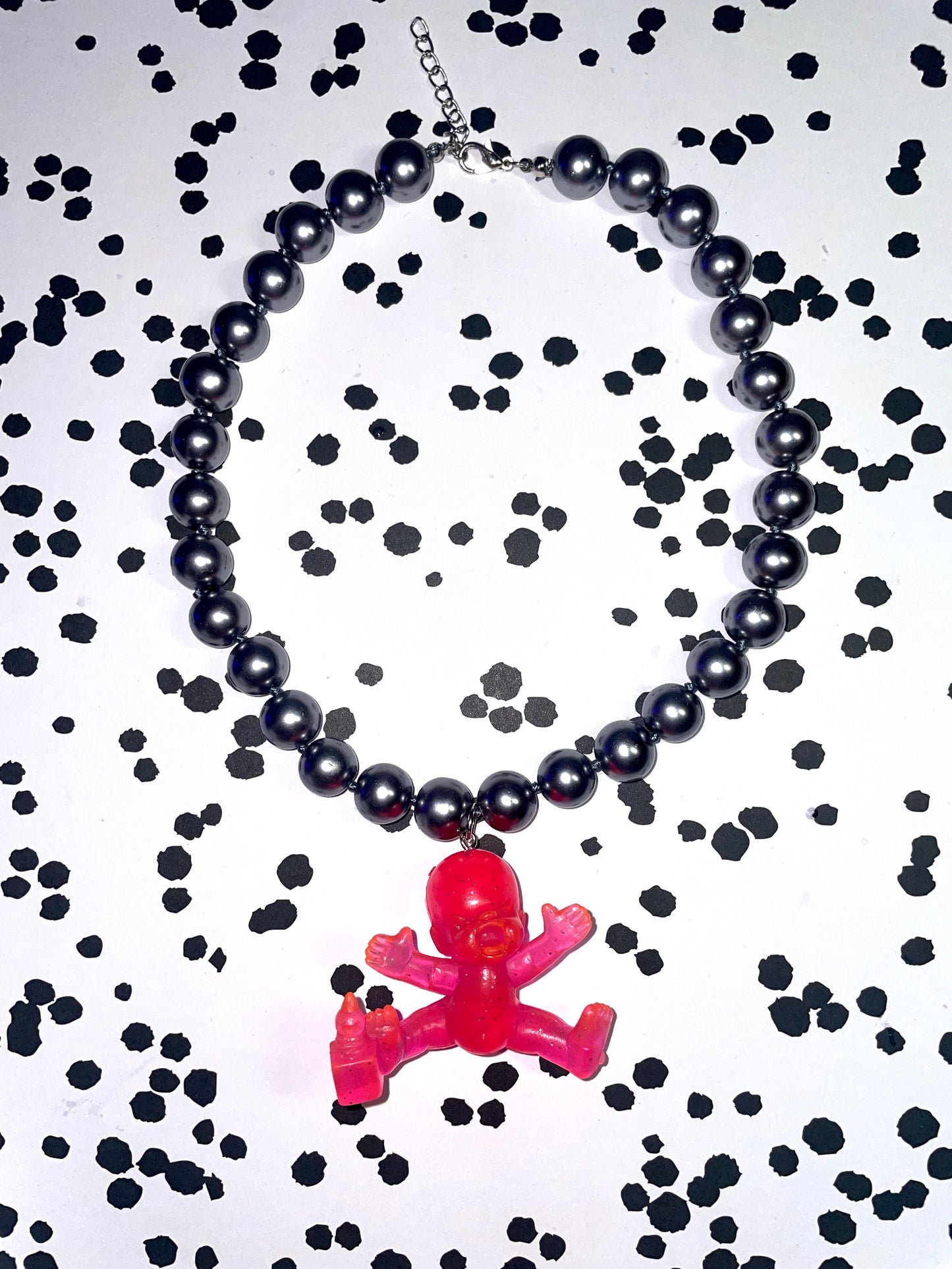 Collier perles Babies rose