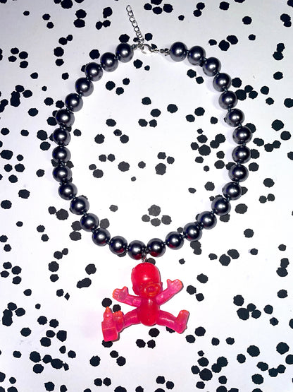 Collier perles Babies rose