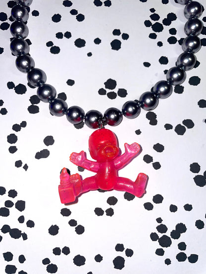 Collier perles Babies rose