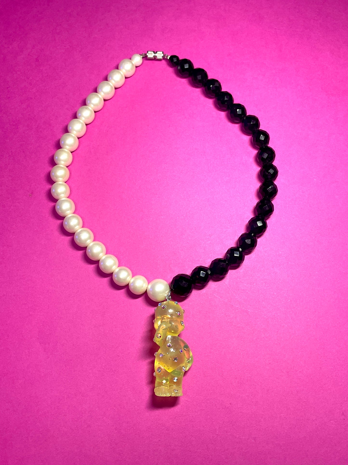 Collier perles Babies jaune