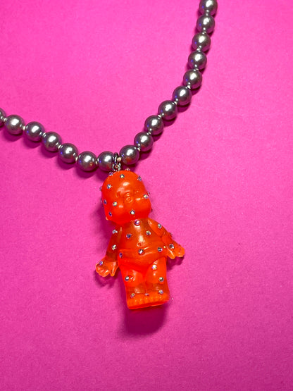 Collier perles Babies orange