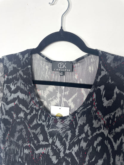 T-shirt gris y2k en mesh