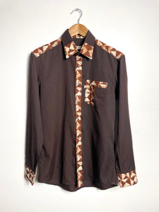 Chemise 70's marron