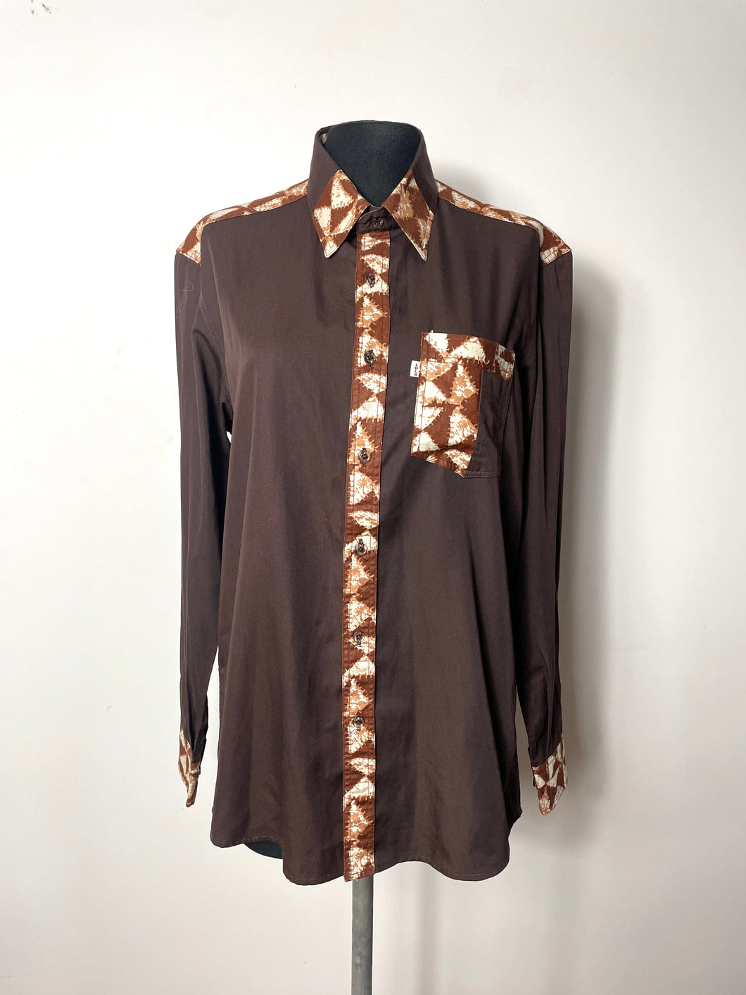 Chemise 70's marron