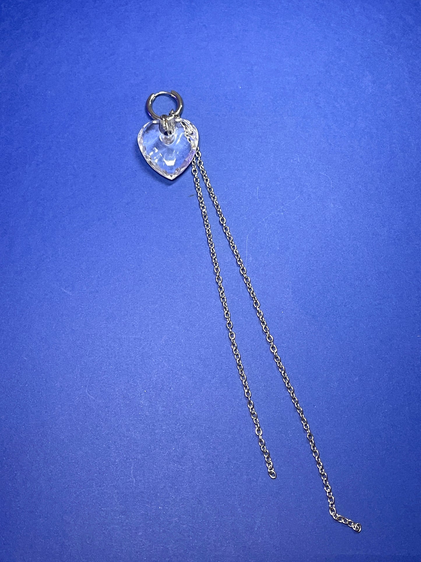 Boucle d'oreille coeur extra longue