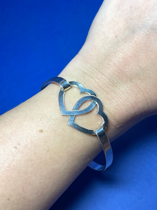 Bracelet coeur en argent