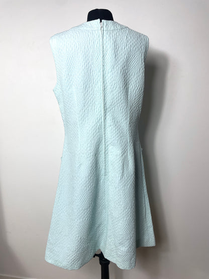 Robe 60s bleue cousue main