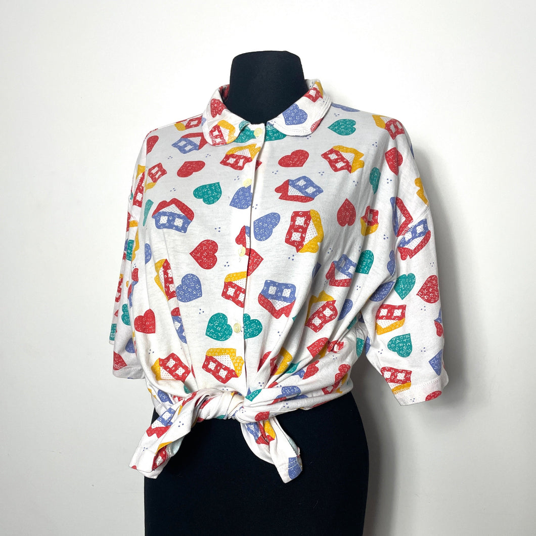 T-shirt 90s à coeurs