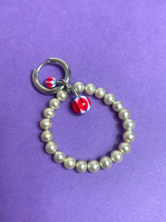 Boucle d'oreille perles & piercing