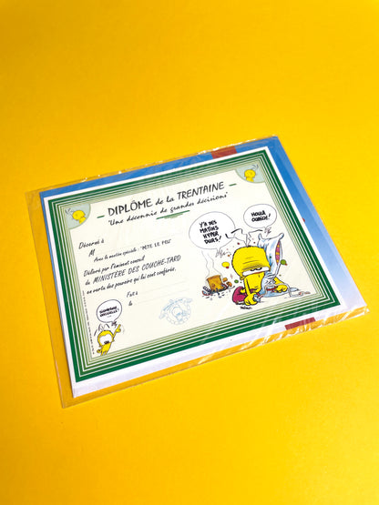 Diplôme de la trentaine