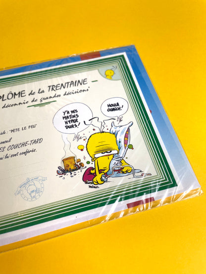 Diplôme de la trentaine