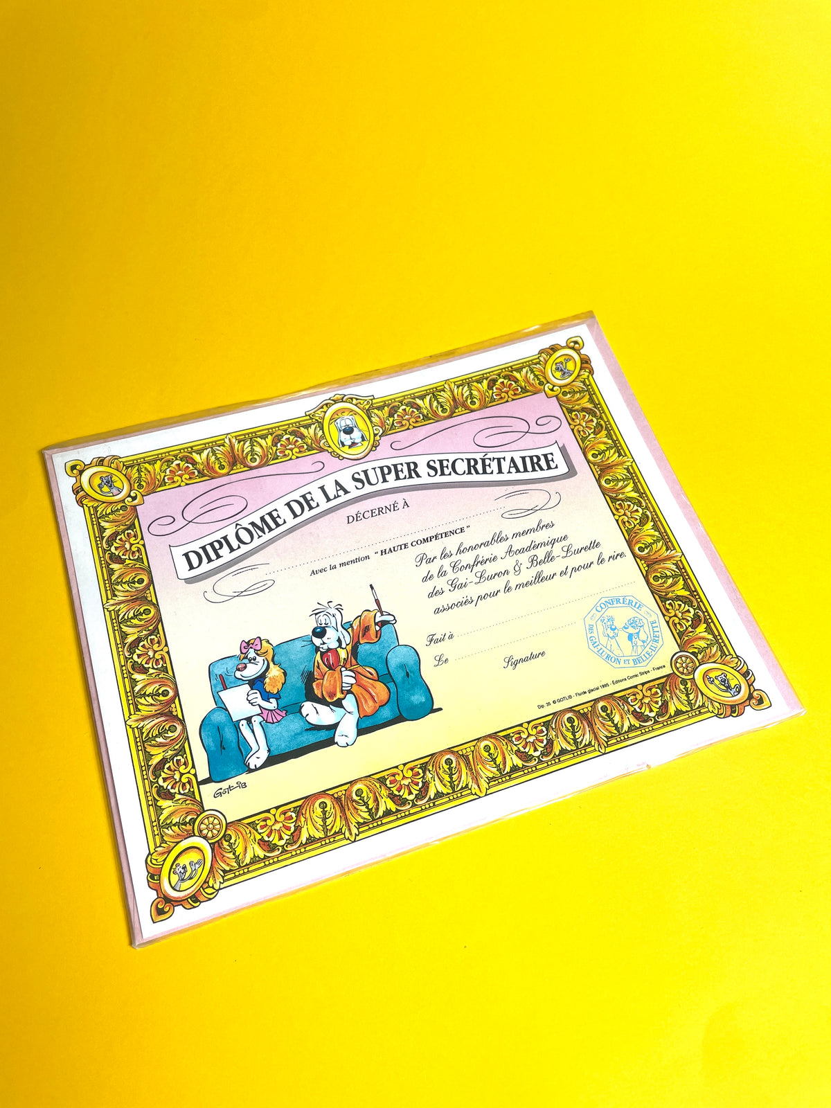 Diplôme de la super secrétaire