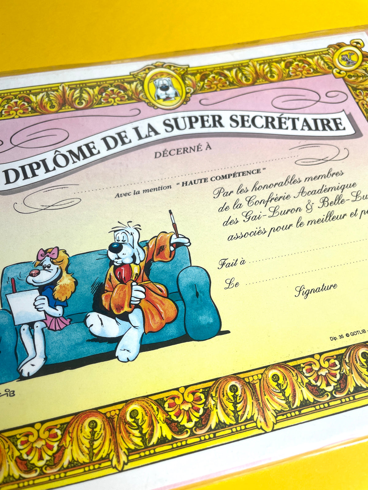 Diplôme de la super secrétaire