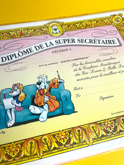 Diplôme de la super secrétaire