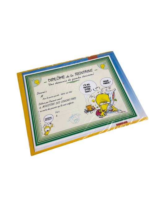Diplôme de la trentaine